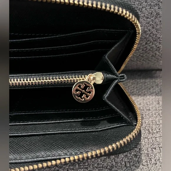 LIKE NEW Authentic Tory Burch Saffiano Leather Long Zip Around Wallet - Picture 6 of 8